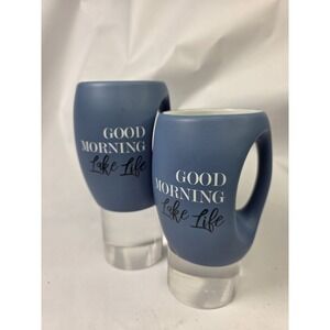 Pavilion Gift Company Blue Huggable Hand Warming 16 oz Coffee Cup Mug